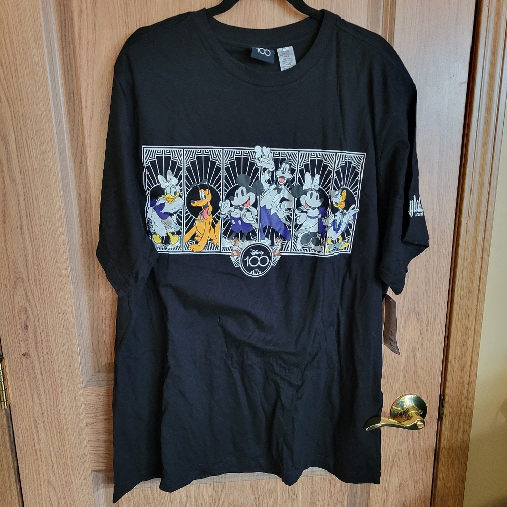 Disney company 100 year shirt with classic Disney characters in XXL
